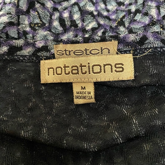 Notations Top Black Purple Gold Size M - Picture 4 of 4